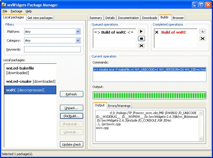 Package Manager on Windows XP