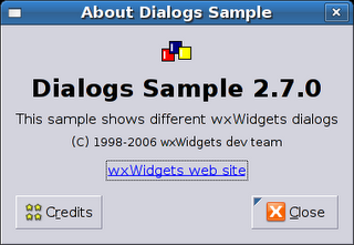 About dialog on GTK
