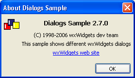 About dialog on Windows