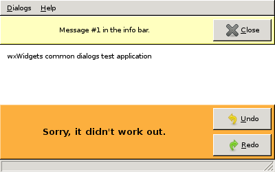 wxInfoBar on GTK