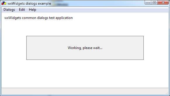 wxBusyInfo Dialog